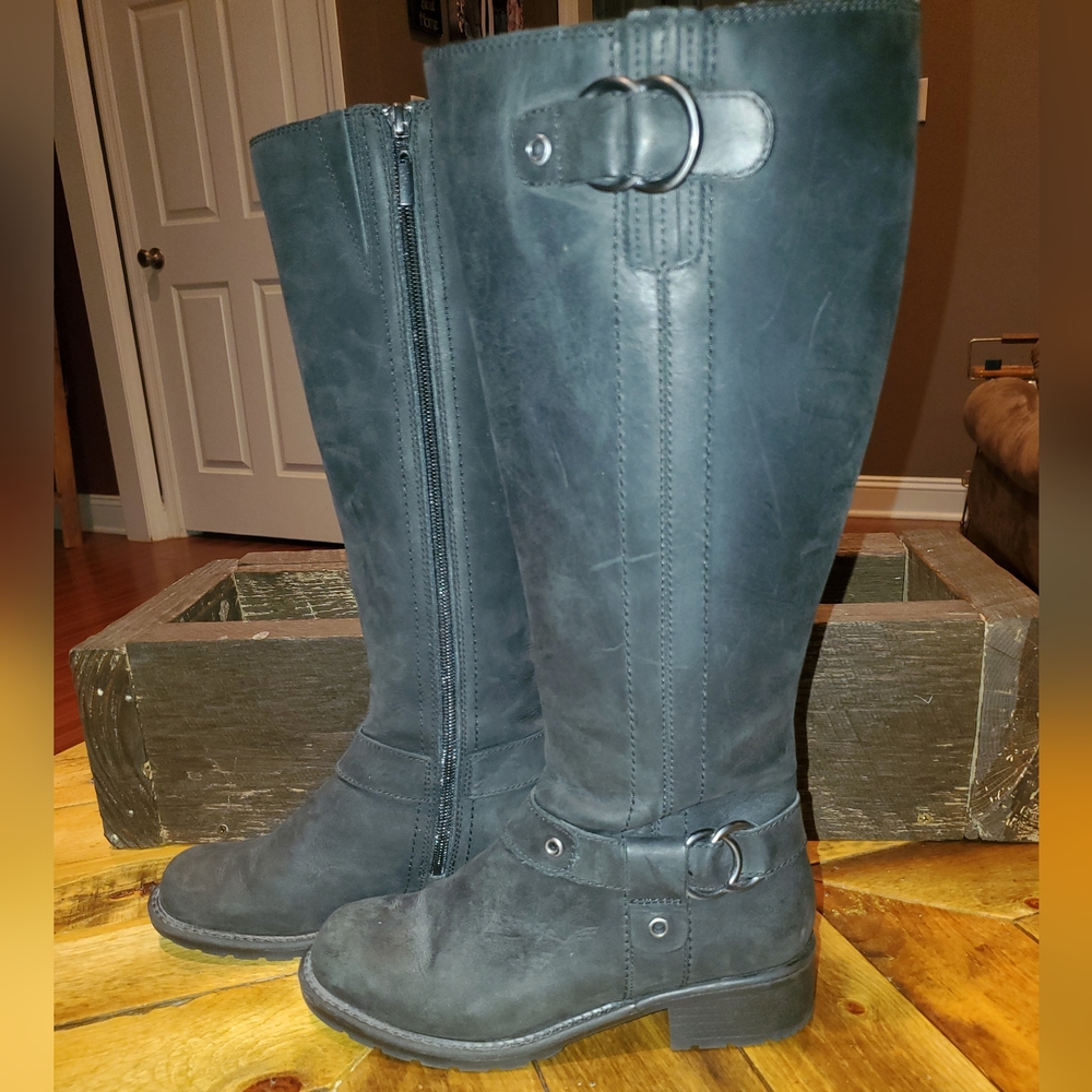 Clarks Black Riding Knee Boots